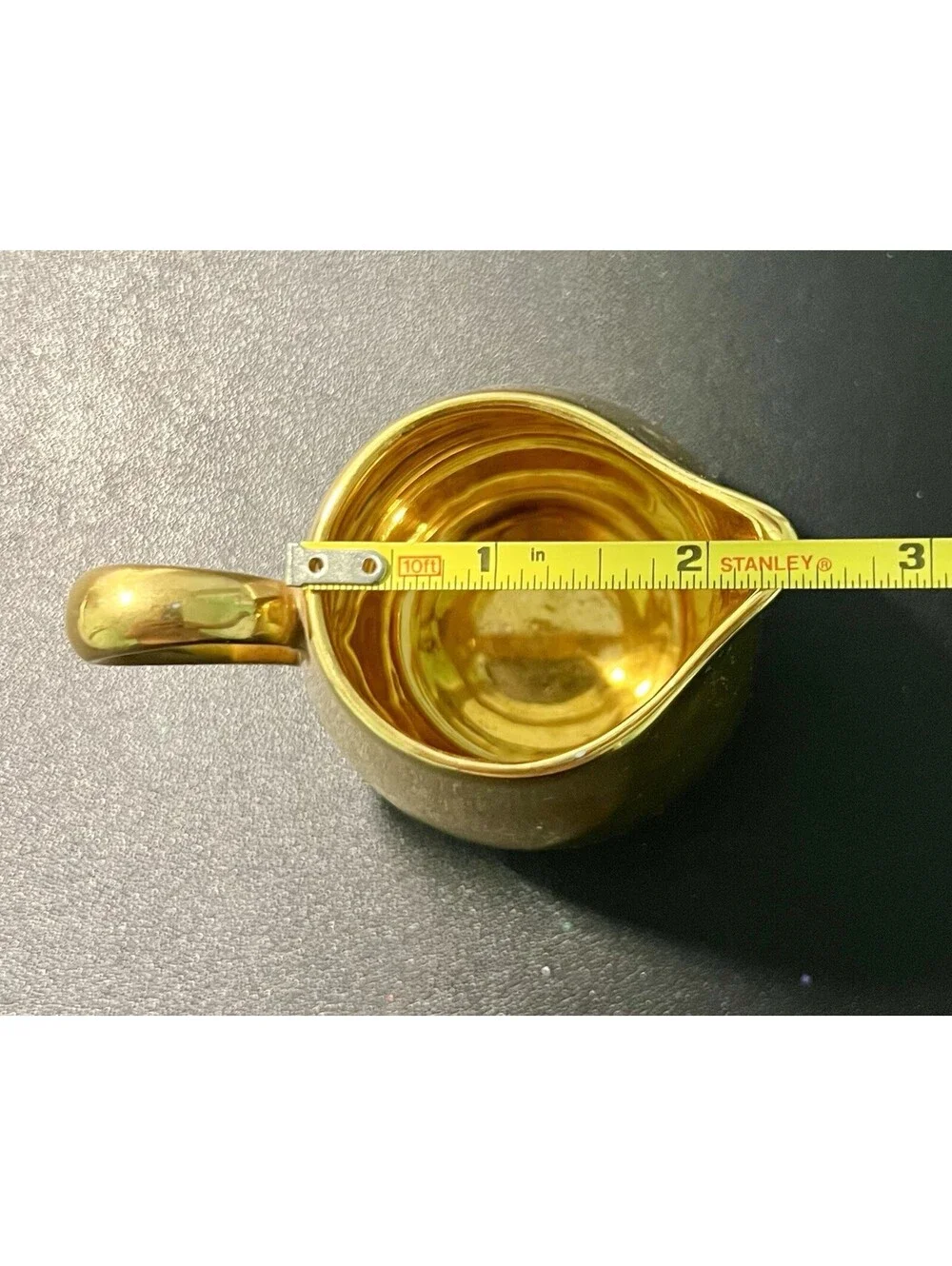 Royal Crown China LBC USA 1950s 22kt Gold Creamer Sugar Bowl Set, 3x2.75”